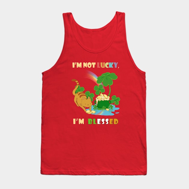 I'm not lucky, i'm blessed ca Tank Top by Catmaleon Design